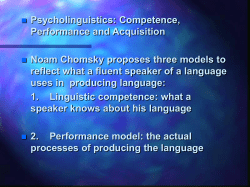 Introduction to Linguistics Day One