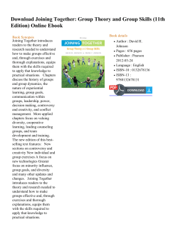 Joining Together: Group Theory and