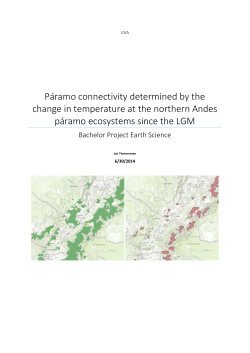 P&aacute;ramo connectivity determined by the change in