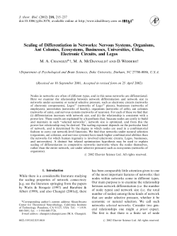 Scaling of Differentiation in Networks: Nervous Systems, Organisms
