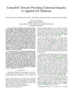 ContexIoT: Towards Providing Contextual Integrity to Appified IoT