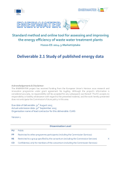 Study of published energy data: Will contain data of at least 500