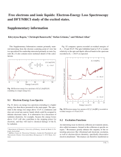 Free electrons and ionic liquids: Electron-Energy Loss
