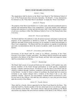 1 MOOT COURT BOARD CONSTITUTION Article I