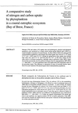 A comparative study of nitrogen and carbon uptake by
