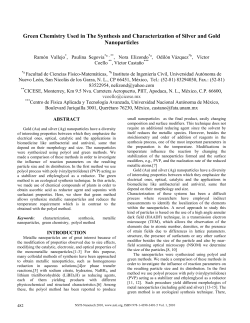 Green Chemistry Used in The Synthesis and Characterization of