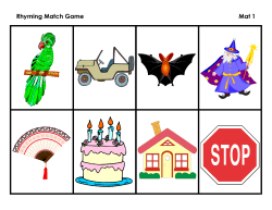 Rhyming Match Game Mat 1
