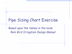 M - Pipe Sizing Chart Exercise