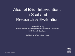 Alcohol brief interventions