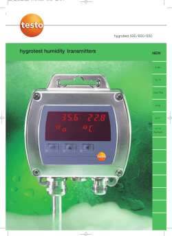 hygrotest humidity transmitters