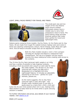 Robens &reg; Light, small packs perfect for travel and