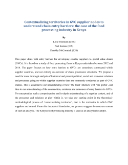 Contextualizing territories in GVC supplier nodes to