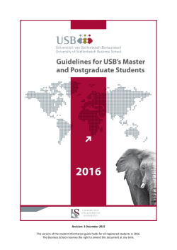 USB Guidelines for students 2016 Part 1