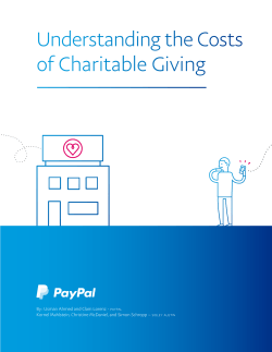 Understanding the Costs of Charitable Giving