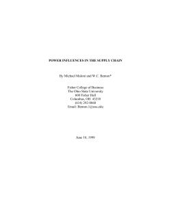 power influences within the supply chain