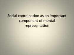 Social coordination as an important component of mental