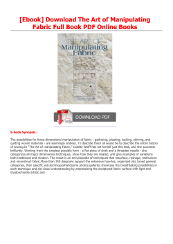 The Art of Manipulating Fabric Full Book
