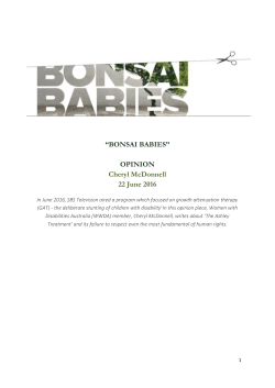 Bonsai Babies [DOC] - Women With Disabilities Australia