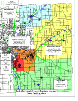 East Allen County Schools Boundary Map and Grade Configurations
