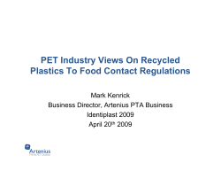 PET Industry Views On Recycled Plastics To Food