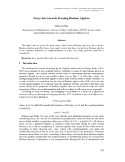 Fuzzy Sets towards Forming Boolean Algebra