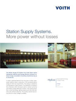 Station Supply Systems. More power without losses