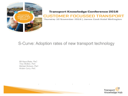 S-Curve: Adoption rates of new transport technology