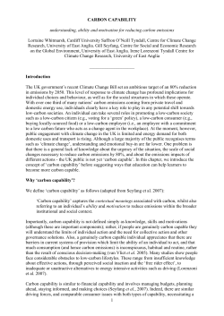 Carbon Capability - University of Brighton