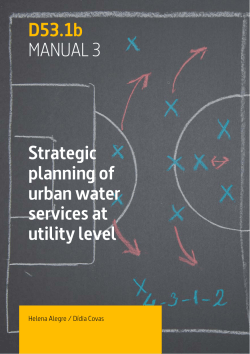 Strategic planning of urban water services at utility level D53.1b