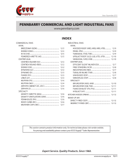 PennBarry Commercial and Light Industrial Fans