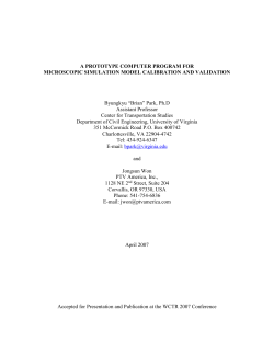 A Prototype Computer Program for Microscopic Simulation