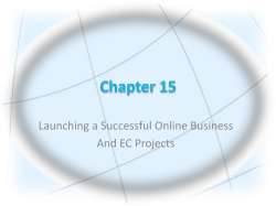 CH15 Launching a Successful Online Business And EC Projects