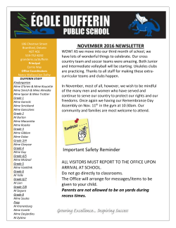 EcoleDufferin_NOV Newsletter