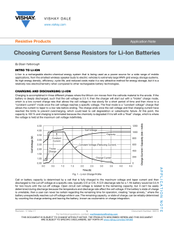 Choosing Current Sense Resistors for Li-Ion Batteries