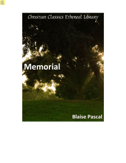 Blaise Pascal: Memorial