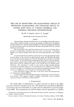 the use of short-term and quasi-steady influx in estimating