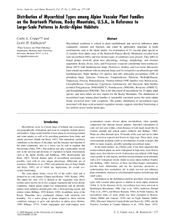 Distribution of Mycorrhizal Types among Alpine Vascular Plant