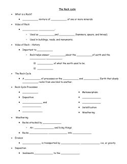 Rock Cycle Guided Notes