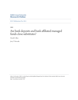 Are bank deposits and bank-affiliated managed funds close
