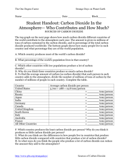 Carbon Dioxide in the Atmosphere