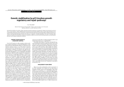Genetic stabilization by p53 involves growth regulatory