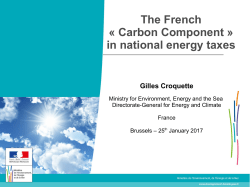 The French &laquo; Carbon Component &raquo; in national energy taxes