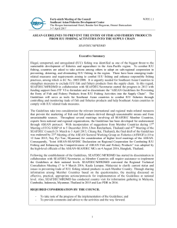 ASEAN Guidelines to Prevent the Entry of Fish and