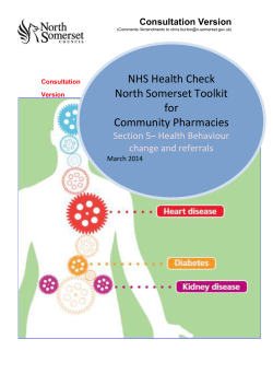 Section 5: Health Behaviour Change