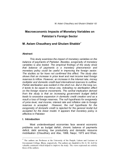 Macroeconomic Impacts of Monetary Variables on