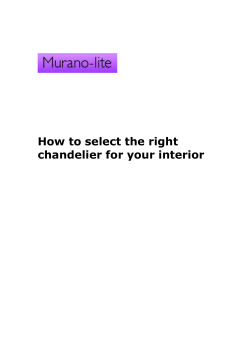 How to choose the right chandelier for your interior - Murano-lite
