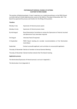 POSTGRADUATE MEDICAL COUNCIL OF VICTORIA