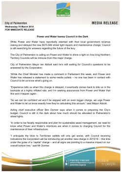 Power and Water leaves Council in the Dark While Power and Water