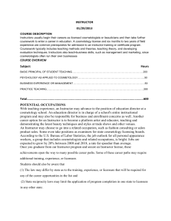 POTENTIAL OCCUPATIONS With teaching experience, an Instructor
