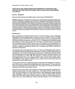 organic matter turnover times: implications for atmospheric co2 levels